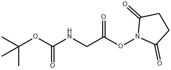 BOC-甘氨酸-N-羟基琥柏酰亚胺酯, 3392-07-2, 结构式