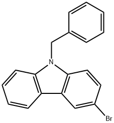 9-苄基-3-溴-9H-咔唑 结构式