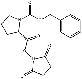N-苄氧羰基-L-脯氨酸 N-羟基琥珀酰亚胺酯, 3397-33-9, 结构式