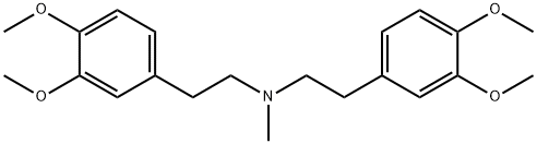 N-(-2-[3,4-二甲氧苯基]乙基)-3,4-二甲氧基-N-甲基苯乙胺, 33978-72-2, 结构式