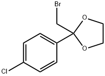 2-溴甲基-2-(4-氯苯基)-1,3-二氧戊环 结构式