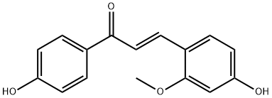 4,4'-ジヒドロキシ-2-メトキシ-trans-カルコン 化学構造式
