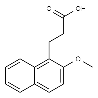 2-メトキシナフタレン-1-プロパン酸 化学構造式