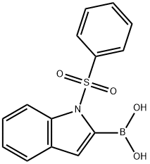 1-(フェニルスルホニル)-1H-インドール-2-イルボロン酸 化学構造式