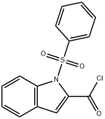 1-(フェニルスルホニル)-1H-インドール-2-カルボニルクロリド 化学構造式