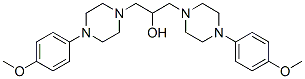 1,3-Bis[4-(p-methoxyphenyl)-1-piperazinyl]-2-propanol Structure