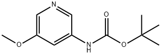 3-BOC-氨基-5-甲氧基吡啶, 342603-10-5, 结构式