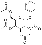 苯基 2,3,4,6-四-O-乙酰基-Α-D-吡喃葡萄糖苷 结构式