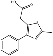 2-Methyl-4-phenyl-5-thiazoleacetic acid Struktur