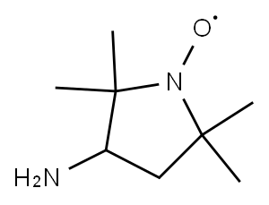 (3-アミノ-2,2,5,5-テトラメチル-1-ピロリジニルオキシ)ラジカル 化学構造式