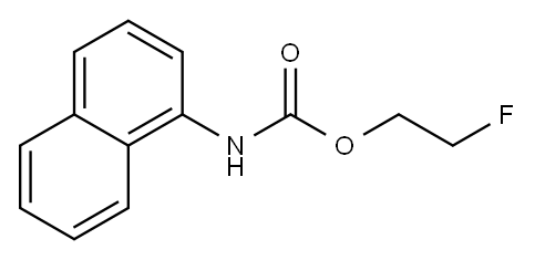 N-(ナフタレン-1-イル)カルバミド酸2-フルオロエチル 化学構造式