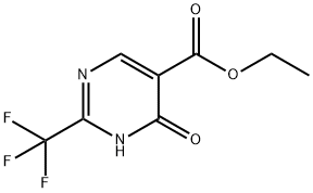 4-羟基-2-(三氟甲基)嘧啶-5-甲酸乙酯 结构式