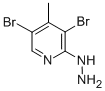3,5-DIBROMO-2-HYDRAZINO-4-METHYLPYRIDINE 结构式