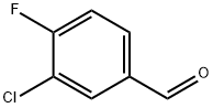 3-クロロ-4-フルオロベンズアルデヒド 化学構造式