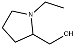 (1-エチルピロリジン-2-イル)メタノール 化学構造式