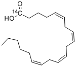 (1-14C)アラキドン酸 化学構造式