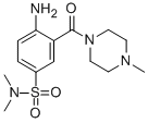1-[2-アミノ-5-[(ジメチルアミノ)スルホニル]ベンゾイル]-4-メチルピペラジン 化学構造式