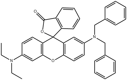 2'-(ジベンジルアミノ)-6'-(ジエチルアミノ)フルオラン 化学構造式