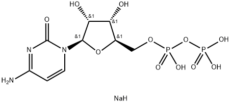 シチジン 5'-二りん酸 三ナトリウム 化学構造式