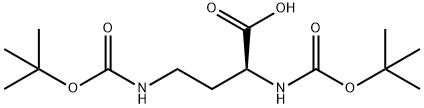 (S)-2,4-双((叔丁氧羰基)氨基)丁酸 结构式