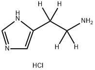 四个氘内标记的组胺二盐酸盐 结构式