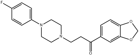 1-(1,3-BENZODIOXOL-5-YL)-3-[4-(4-FLUOROPHENYL)PIPERAZINO]-1-PROPANONE Structure