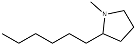2-ヘキシル-1-メチルピロリジン 化学構造式