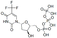 5-trifluoromethyl-2'-deoxyuridine 5'-triphosphate Struktur