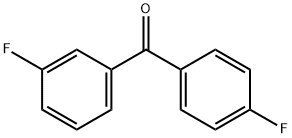 (3-フルオロフェニル)(4-フルオロフェニル)メタノン 化学構造式