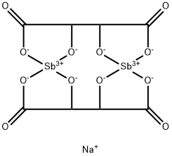 酒石酸锑钠, 34521-09-0, 结构式