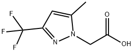 3-三氟甲基-5-甲基-1-吡唑乙酸 结构式