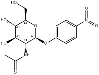 4-硝基苯基-2-乙酰胺基-2-脱氧-B-D-吡喃葡糖霉 结构式