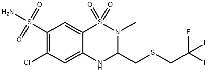 泊利噻嗪 结构式