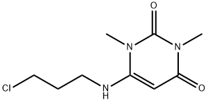 6-(3-氯丙基)氨基1,3-二甲基脲嘧啶 结构式