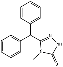 5-(ジフェニルメチル)-4-メチル-4H-1,2,4-トリアゾール-3-チオール 化学構造式