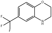 6-三氟甲基-3,4-二氢-2H-苯并[1,4]噁嗪盐酸盐, 347-40-0, 结构式