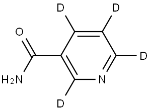 ニコチンアミド‐2,4,5,6‐D4 化学構造式