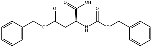 N-[(ベンジルオキシ)カルボニル]-L-アスパラギン酸4-ベンジル 化学構造式