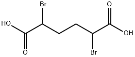 2,5-ジブロモアジピン酸 化学構造式