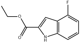 4-フルオロ-1H-インドール-2-カルボン酸エチル 化学構造式