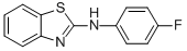 N-(4-フルオロフェニル)ベンゾチアゾール-2-アミン 化学構造式