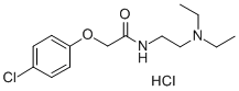 2-(4-chlorophenoxy)-N-[2-(diethylamino)ethyl]acetamide monohydrochloride Struktur