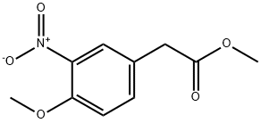 2-(4-メトキシ-3-ニトロフェニル)酢酸メチル 化学構造式