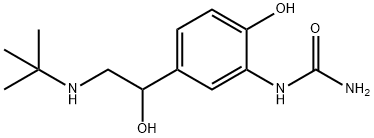 [5-[2-(tert-ブチルアミノ)-1-ヒドロキシエチル]-2-ヒドロキシフェニル]尿素 化学構造式
