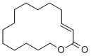 オキサシクロヘキサデセン-2-オン 化学構造式