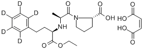 マレイン酸エナラプリル-D5(フェニル-D5) 化学構造式