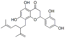 2-(2,4-Dihydroxyphenyl)-2,3-dihydro-5,7-dihydroxy-8-[5-methyl-2-(1-methylethenyl)-4-hexenyl]-4H-1-benzopyran-4-one Structure