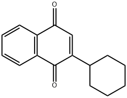2-シクロヘキシル-1,4-ナフトキノン 化学構造式