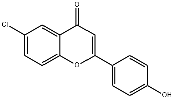 6-Chloro-4'-hydroxyflavone 结构式