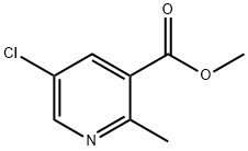 5-氯-2-甲基-3-吡啶羧酸甲酯 结构式